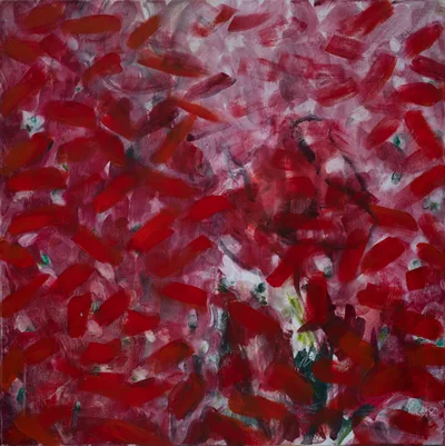Red Leafs, Gemälde von Sabine Szotowski Salis
