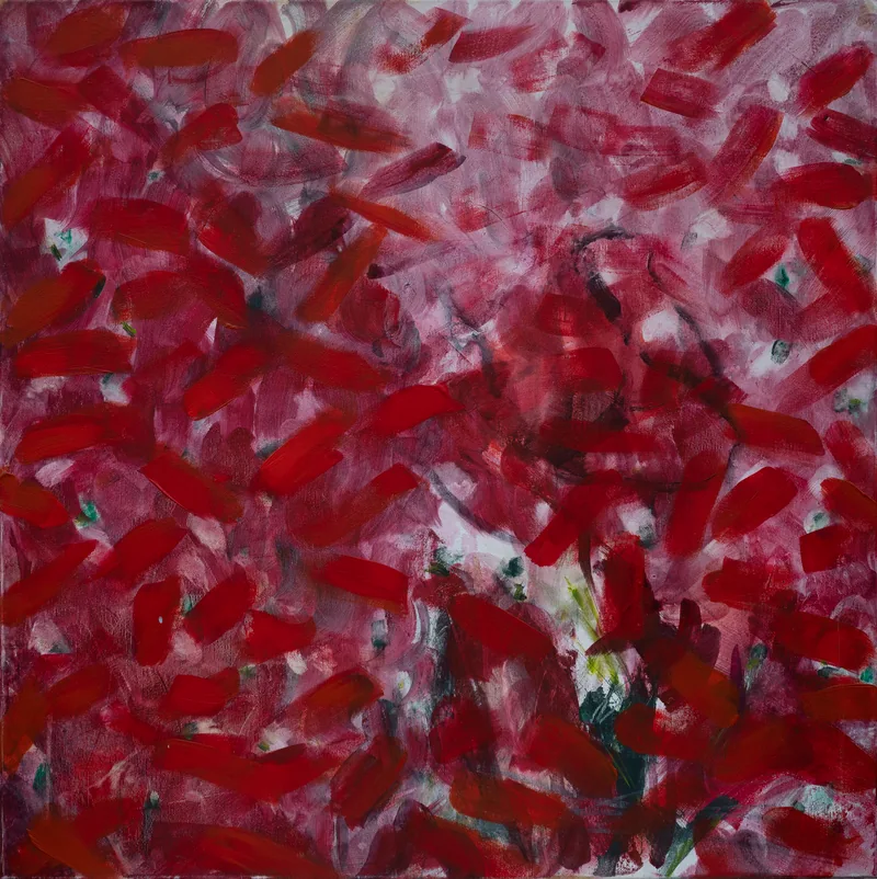 Red Leafs, Gemälde von Sabine Szotowski Salis